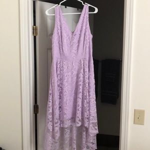 Purple high low dress